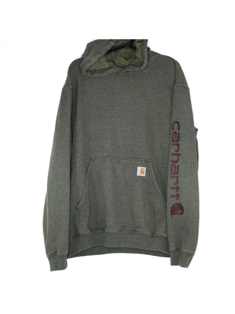 Carhartt Mens Large K288 Spellout Work Workwear Hoodie F1415